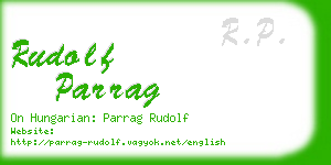 rudolf parrag business card